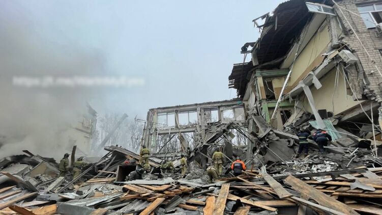 Последствия удара по Донецку 16 января