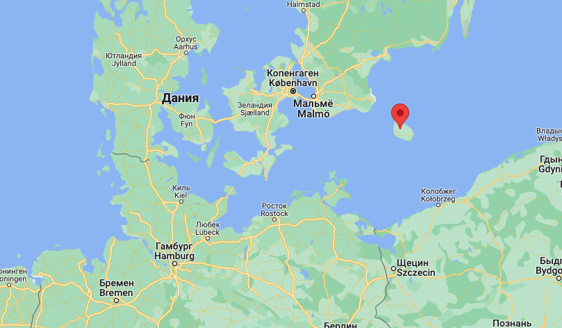 Остров борнхольм карта