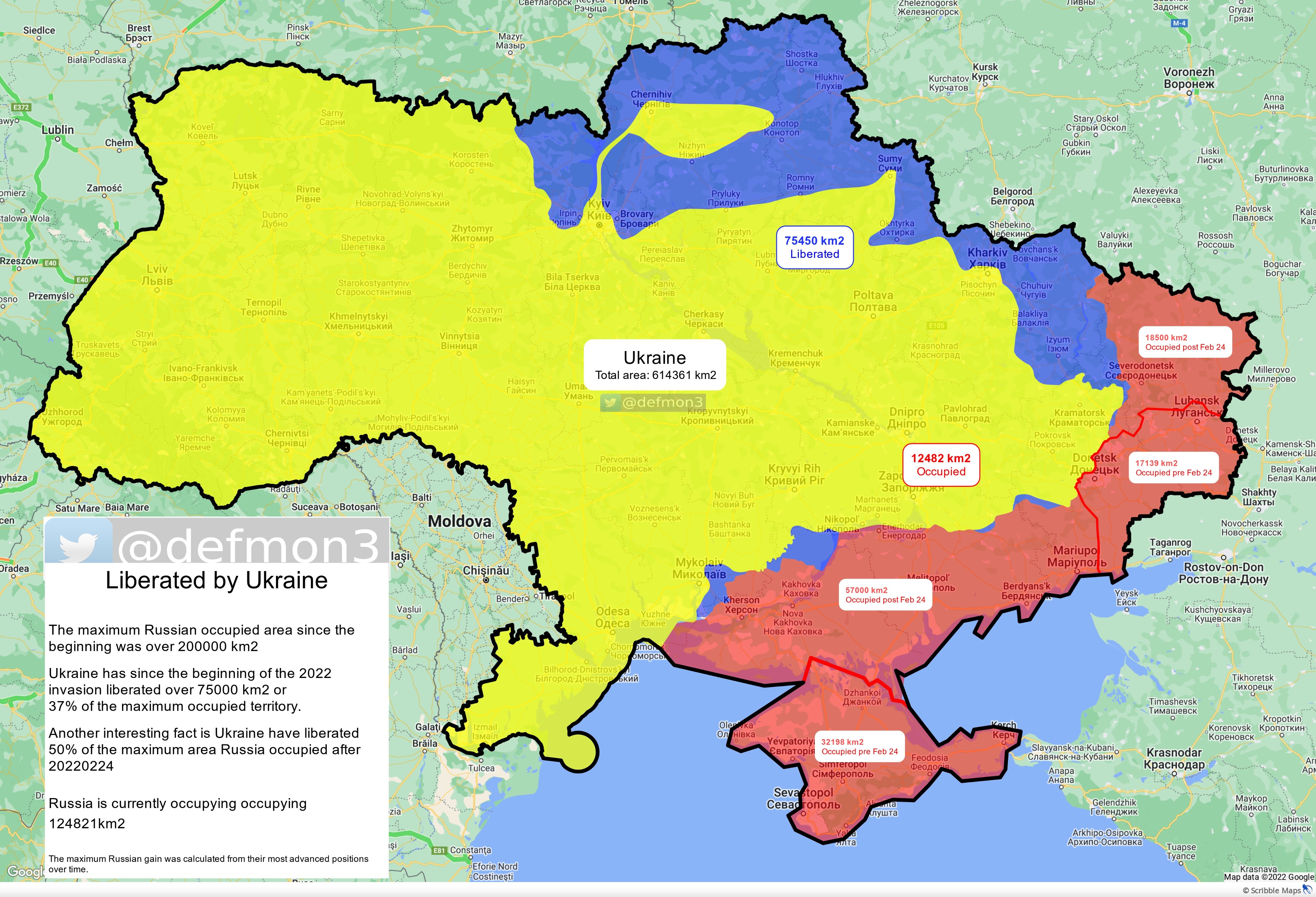 Карта оккупации украины