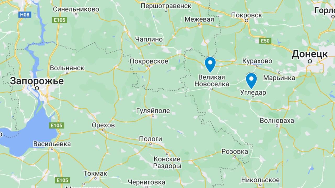 Карта украины город бахмут