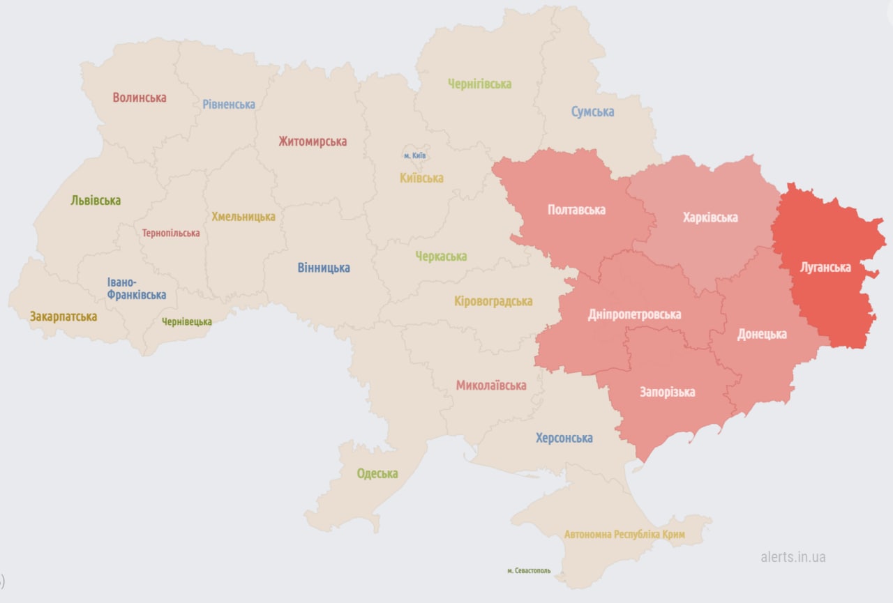 Карта тривог в україні