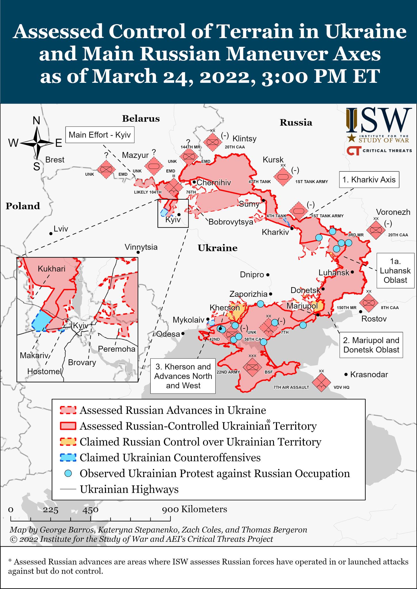 Карта боевых действий в Украине