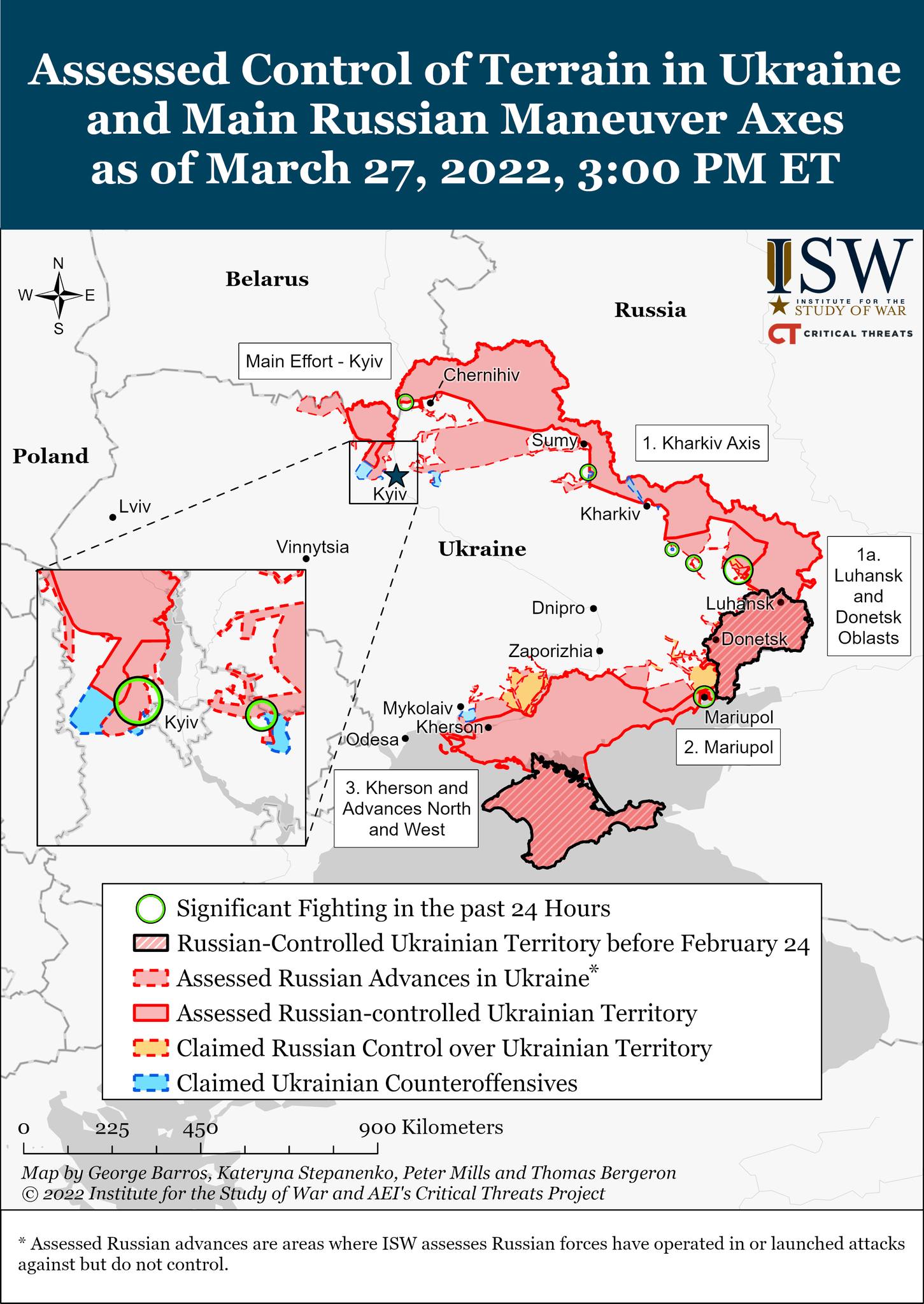 Карта боевых действий в Украине