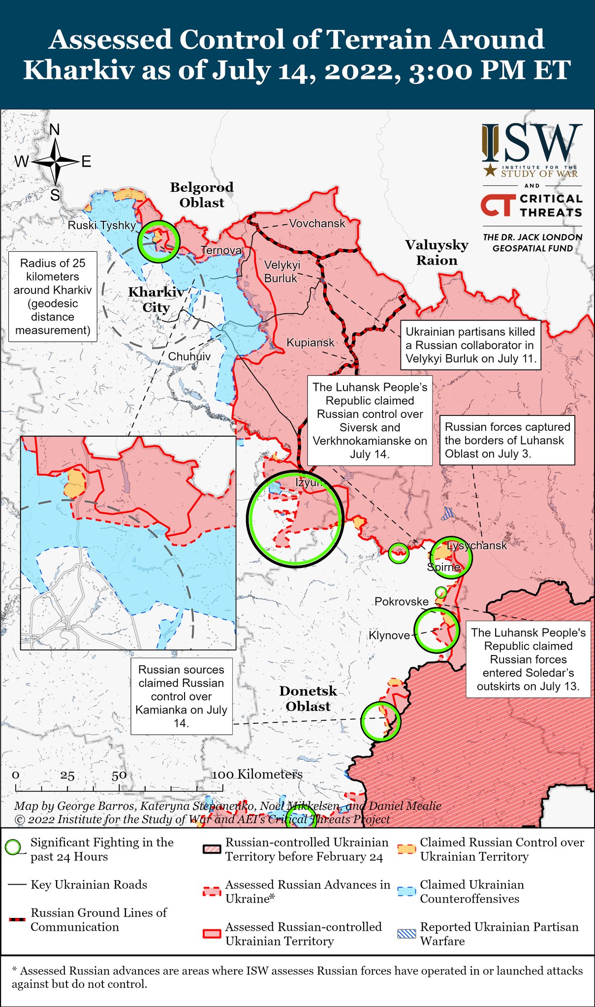 Карты боевых действий в Украине