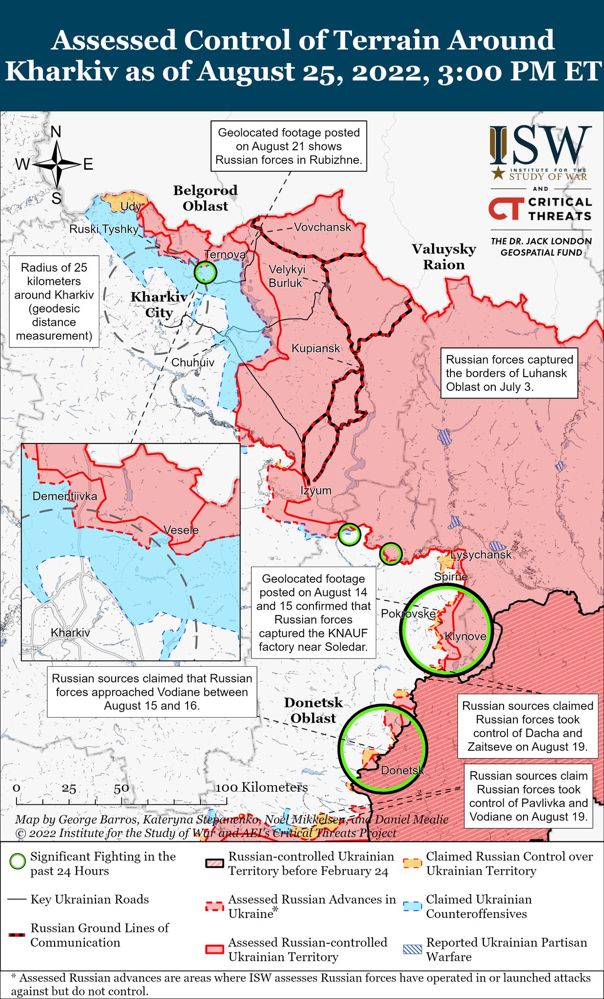 Карты боевых действий в Украине