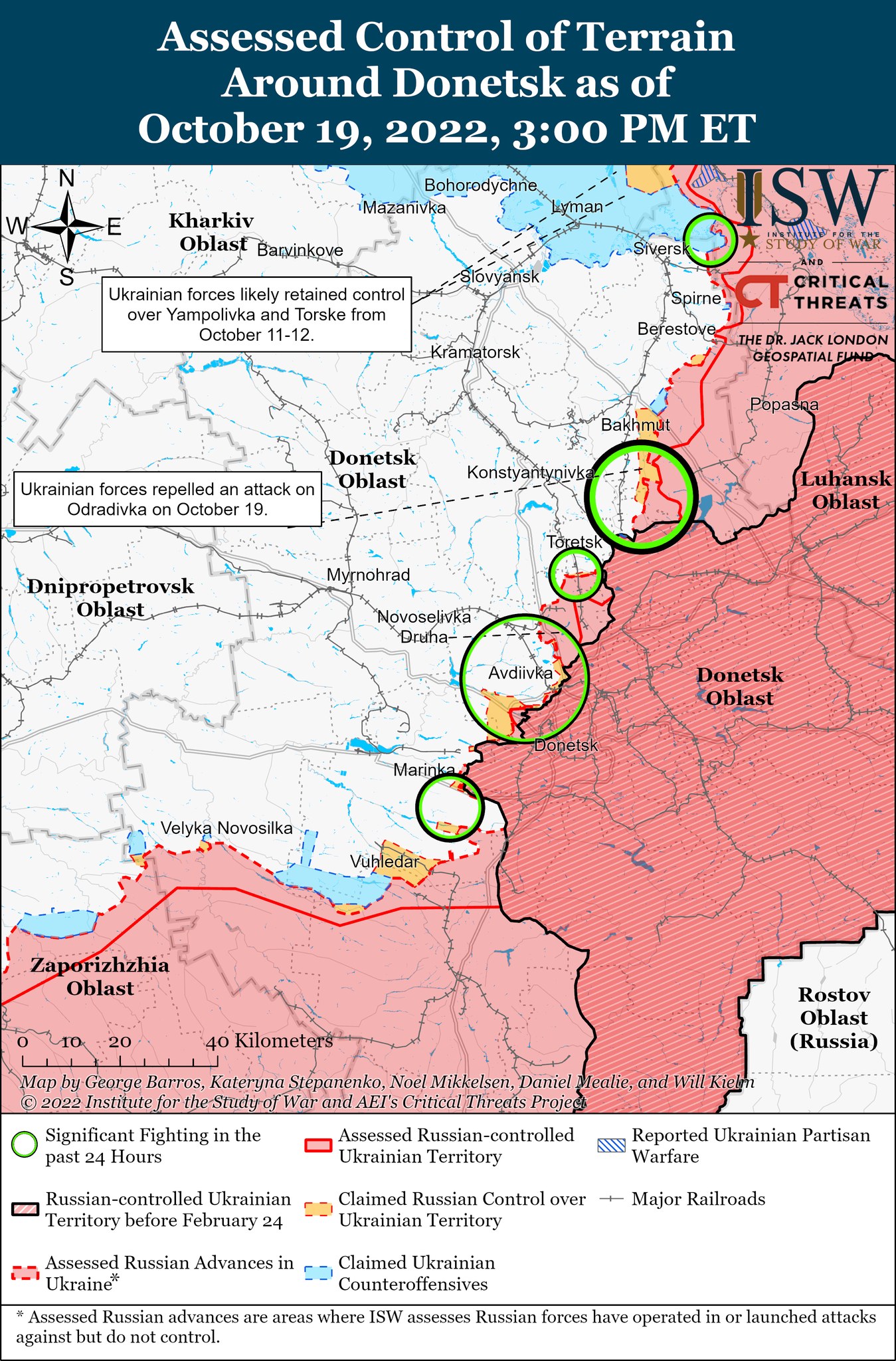 Карты боевых действий в Украине