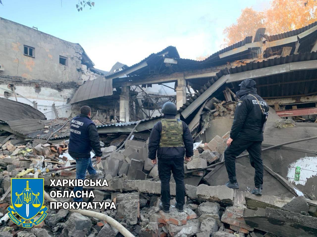 фото последствий ударов по объекту критической инфраструктуры в Харькове