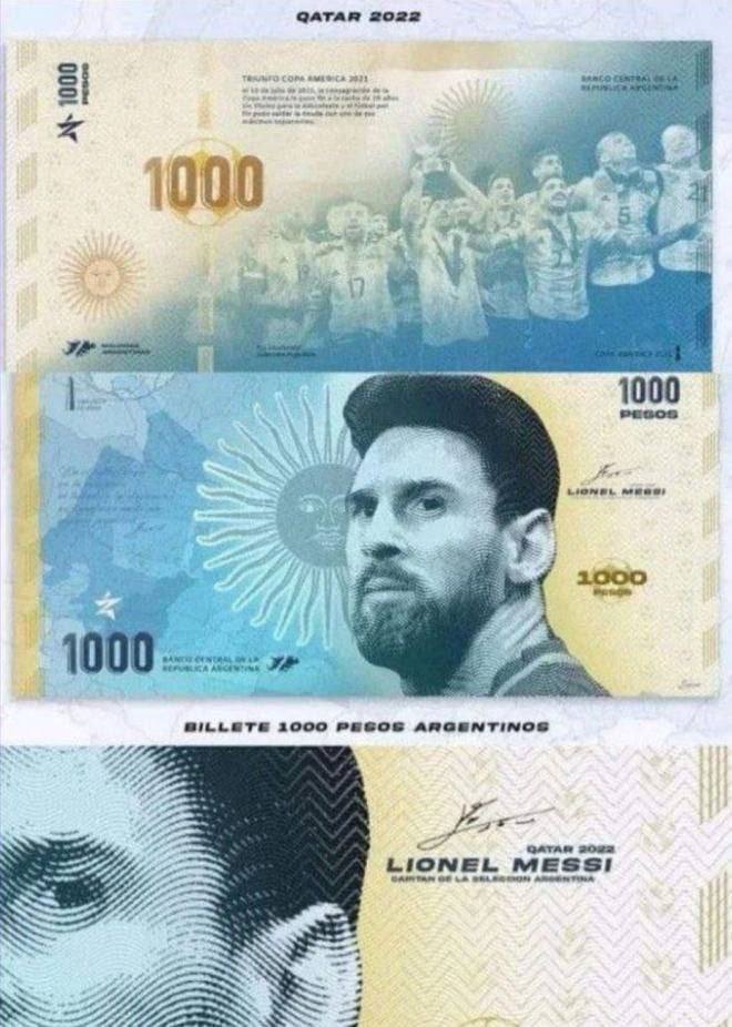 В Аргентине выпустят новые банкноты по случаю победы на ЧМ-2022,  на купюрах будет Месси