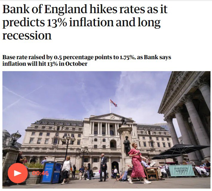 В Британии прогнозируют скачок инфляции