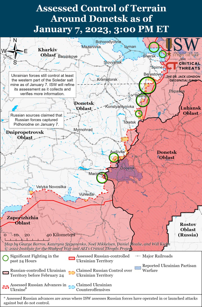 В "Институте изучения войны" подтвердили продвижение армии РФ в Соледаре