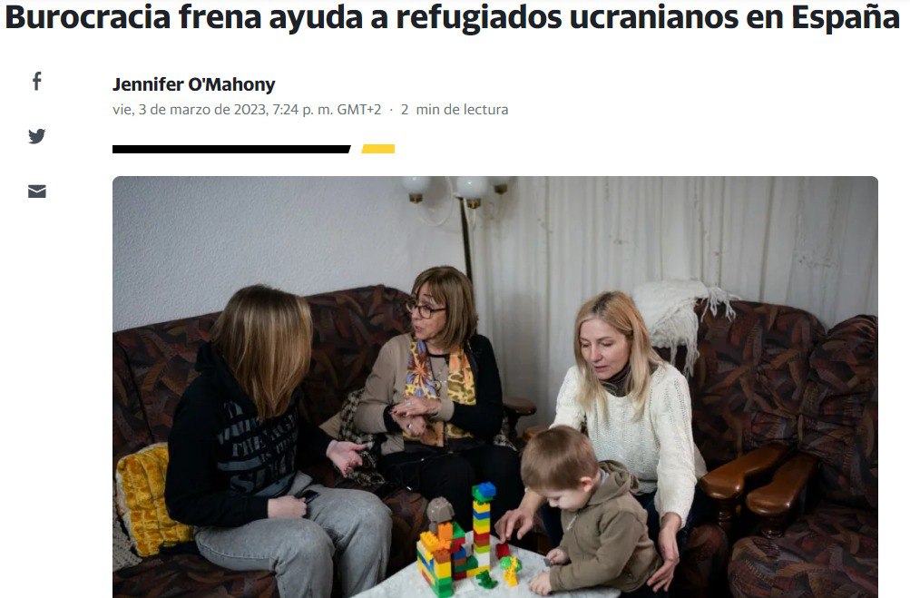 Тысячи украинских беженцев в Испании не получили выплат