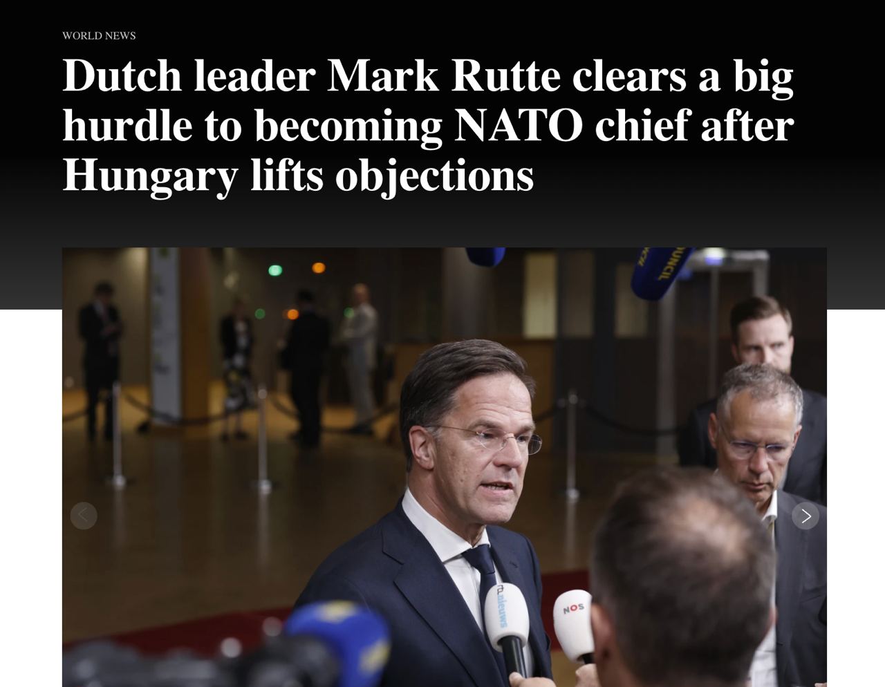 Марк Рютте - новый глава НАТО