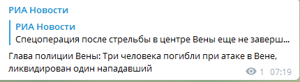 Теракт в Вене Число жертв выросло до трех человек по данным на 3 ноября