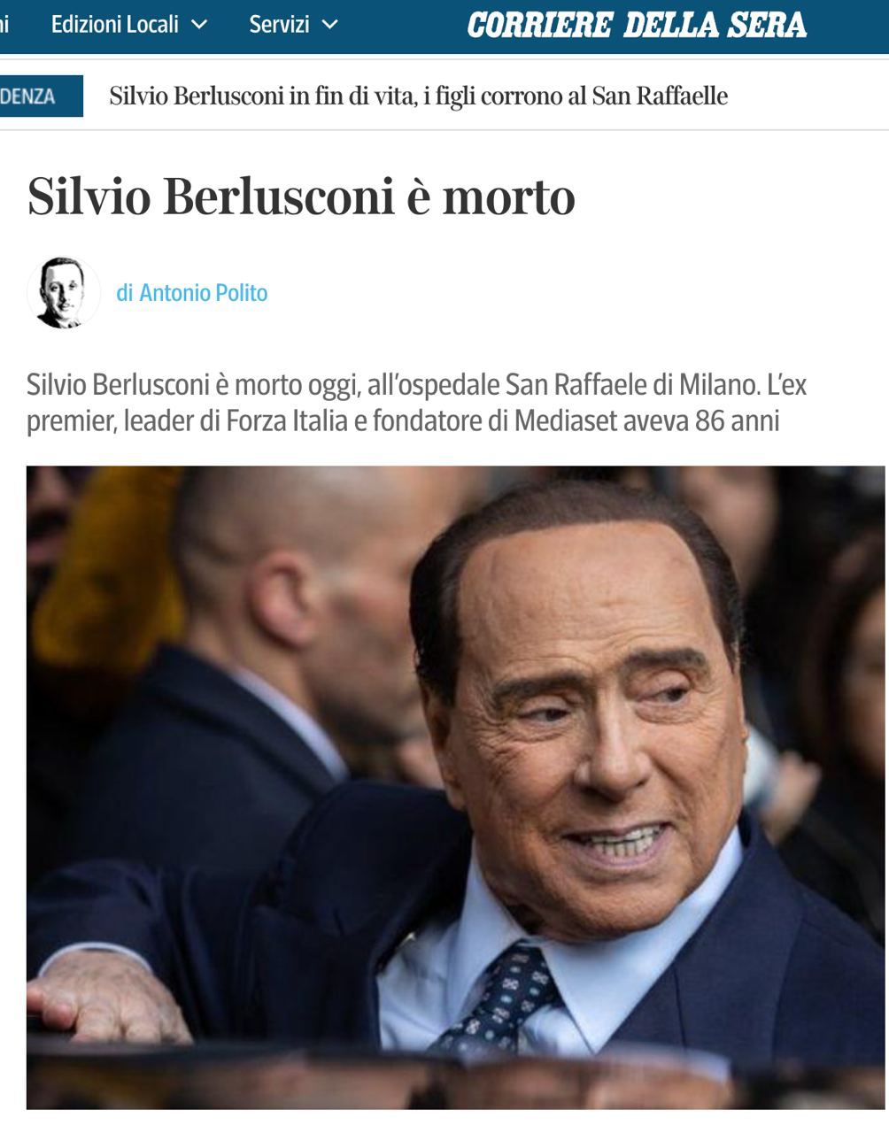 Президент италии берлускони