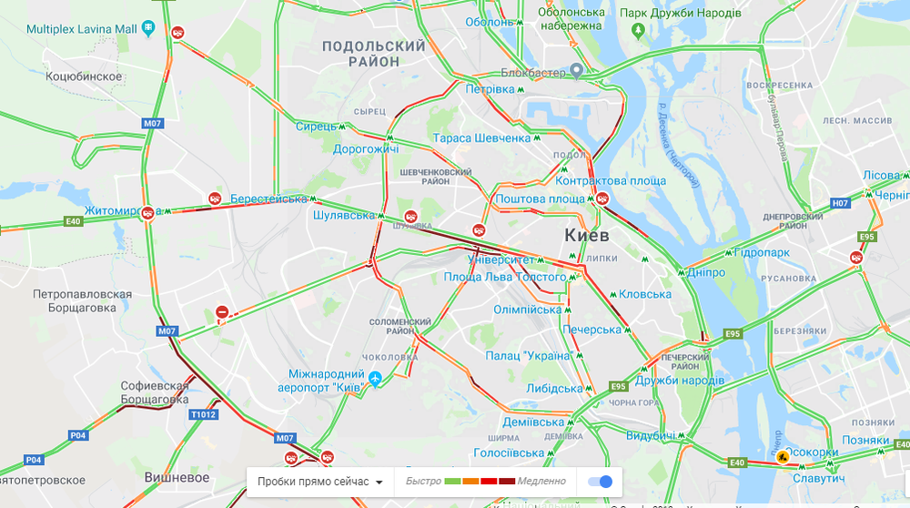 Карта киева с районами и станциями метро