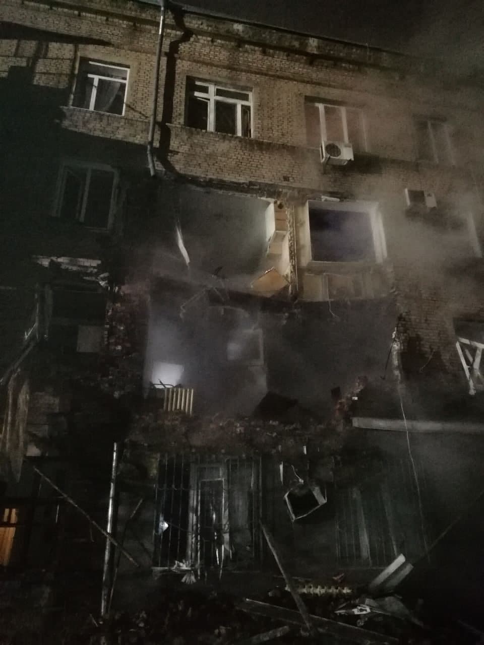 Взрыв газа в Запорожье. Фото: ГСЧС