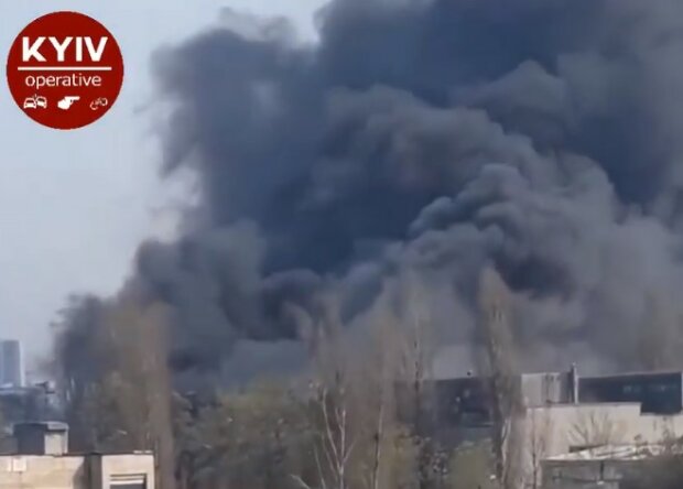 пожар на Бориспольской, скриншот из видео