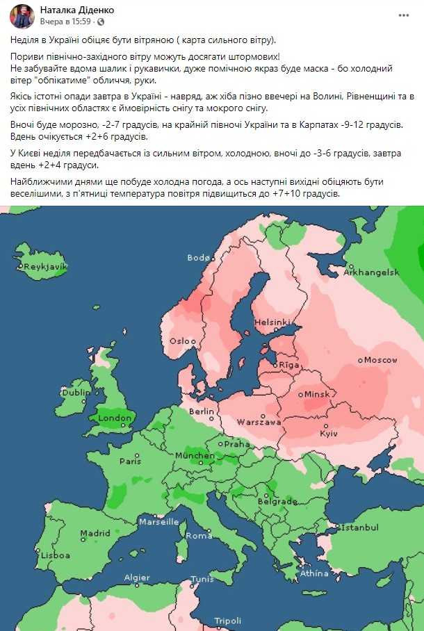 Пост Диденко в Facebook