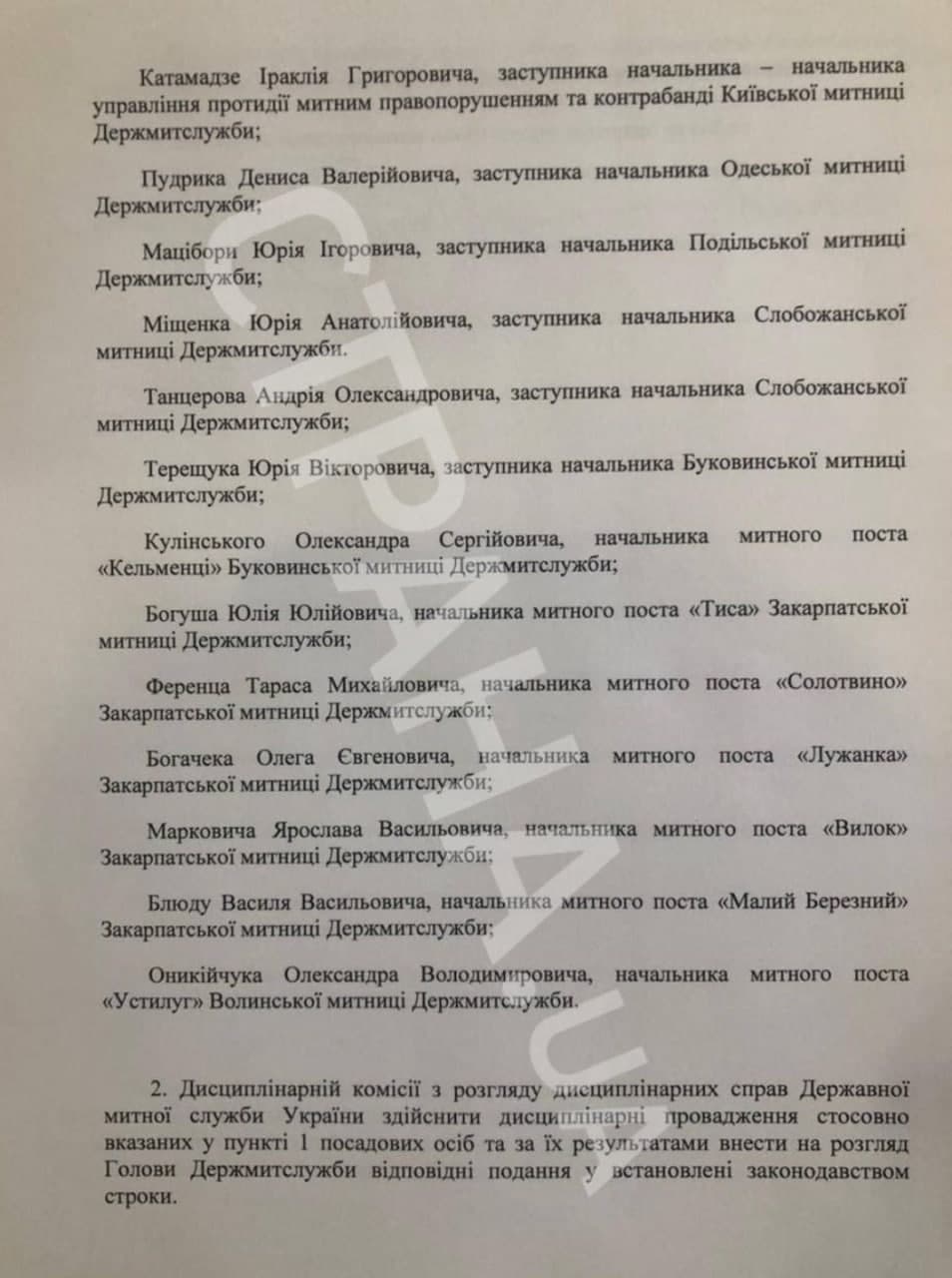 От должностей отстранены 17 руководителей украинских таможен. Полный список. Фото