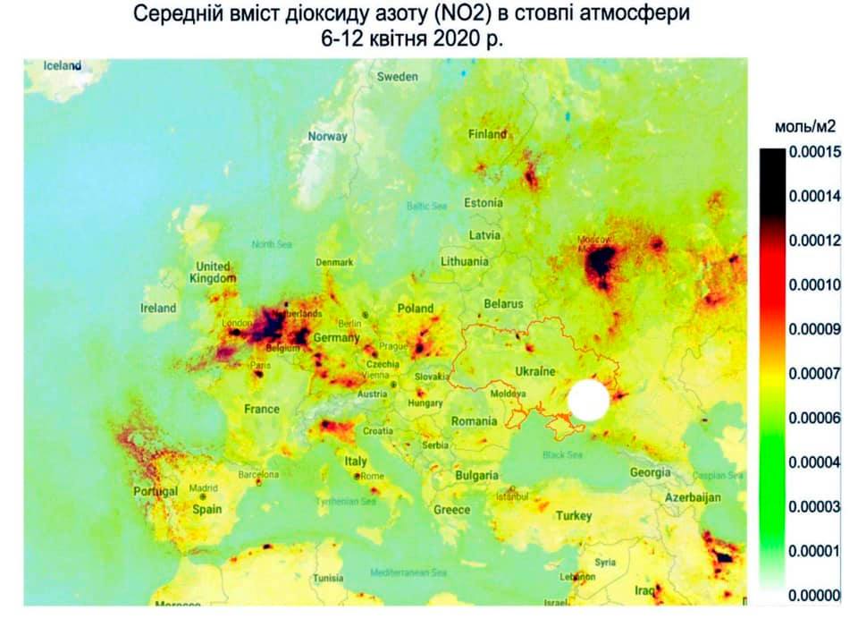 Карта загрязнений в мире