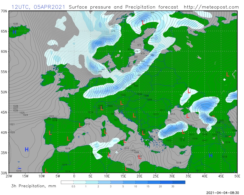 На следующей неделе в Украину могут прийти снегопады - синоптик. Карта