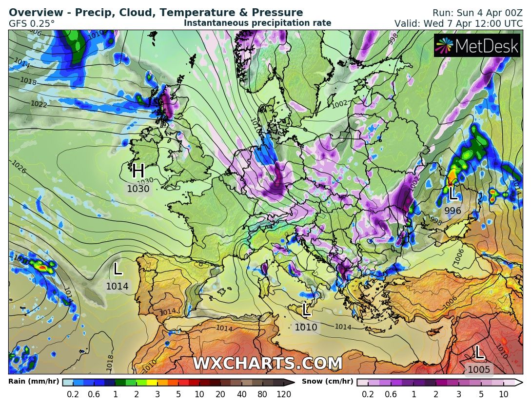 На следующей неделе в Украину могут прийти снегопады - синоптик. Карта
