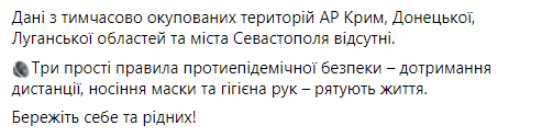 Статистика распространения коронавируса по регионам Украины за минувшие сутки. Скриншот: facebook.com/maksym.stepanov.official