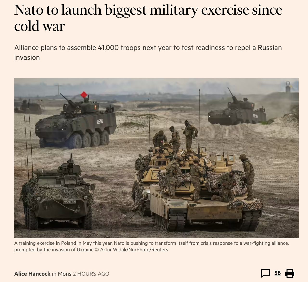 НАТО в 2024 году проведет крупнейшие учения со времен холодной войны