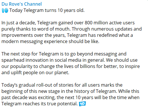Дуров намекнул, что сторис в Telegram станут общедоступными