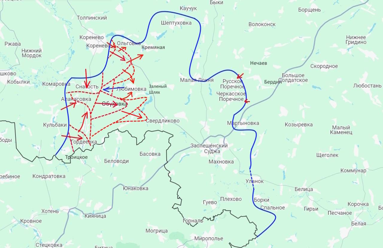 Карта бойових дій (4). Джерело - Телеграм