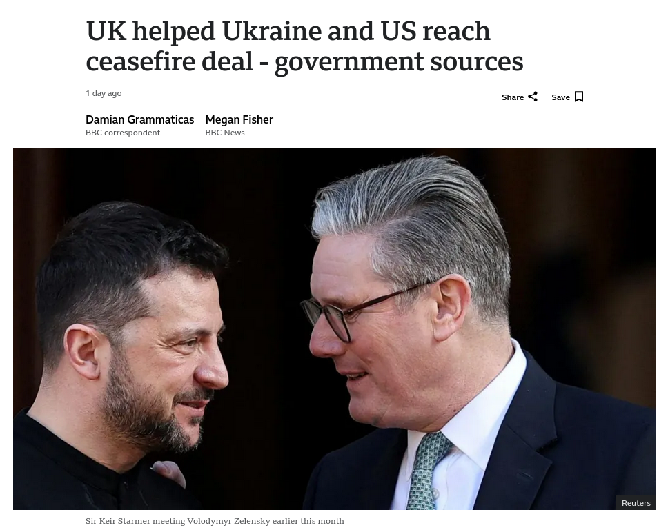 Снимок заголовка на bbc.com