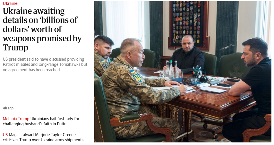 Знімок заголовка на theguardian.com