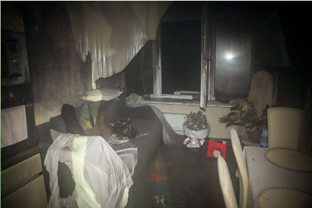 Фото повреждения жилого помещения. Источник - Одесская ОВА
