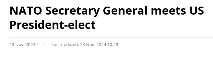 Снимок заголовка сообщения на nato.int